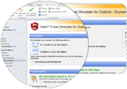 E-Mail Shredder for Outlook - permanently shred and erase e-mail in Outlook 2003 and Outlook 2007. Permanently erases and removes information